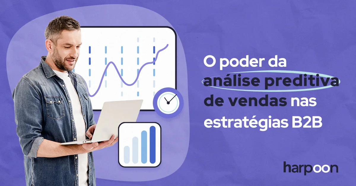 Ilustração sobre o poder da análise preditiva de vendas nas estratégias B2B.